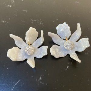 Lele Sadoughi Water Lily Mother of Pearl Earrings